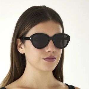 SAINT LAURENT (YSL) ROUND-FRAME ACETATE SUNGLASSES SL400-001